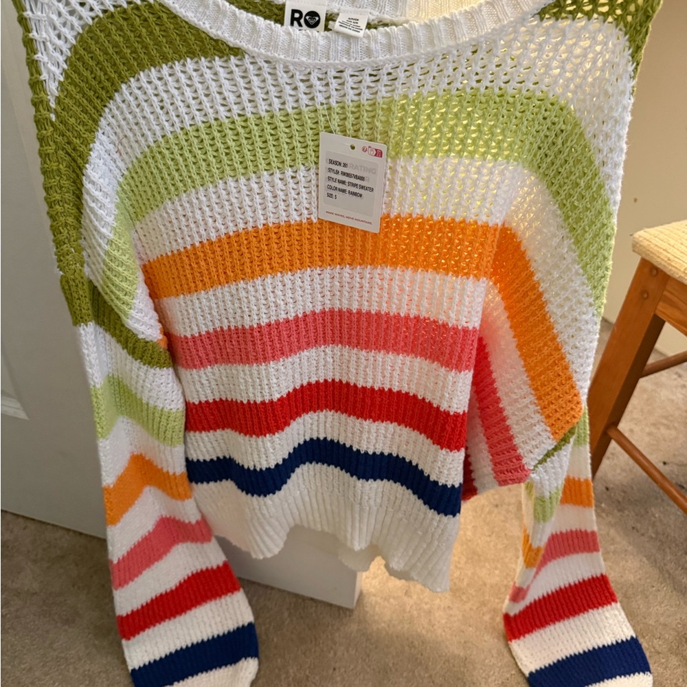 NWT Roxy Striped Sweater